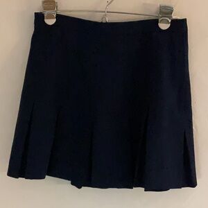 Timandra Vintage Pleated Mini Skirt, Size S, Navy
